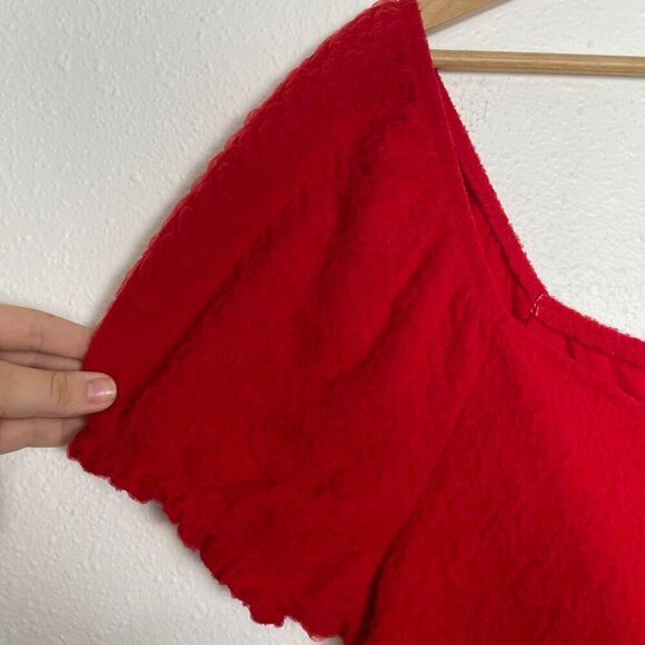 Madden NYC XXL Red Textured Tie Bust Mini Dress - Picture 9 of 15